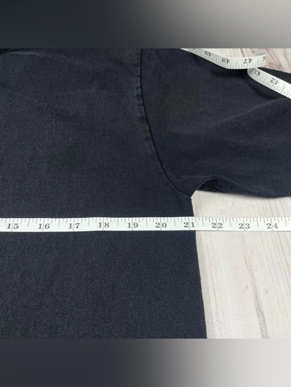 Vintage Pro Club T Shirt Mens L Black Crew Blank Tee Heavyweight Made in USA 90s - Picture 8 of 10